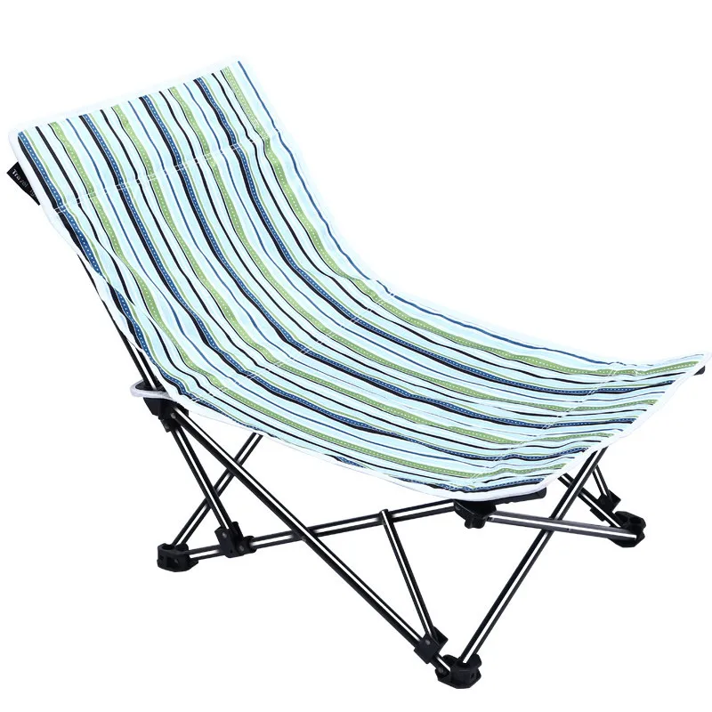 Outdoor folding reclining chair portable backrest fishing camping chair leisure stool siesta bed beach chair