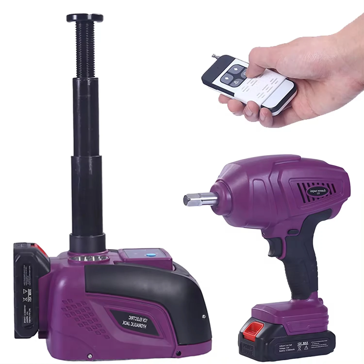 2024 Auto Tire Repair Kit DC12V Touch Screen Electric Impact Wrench Hydraulic Car Lifting Jack For Small Truck Car And Suv