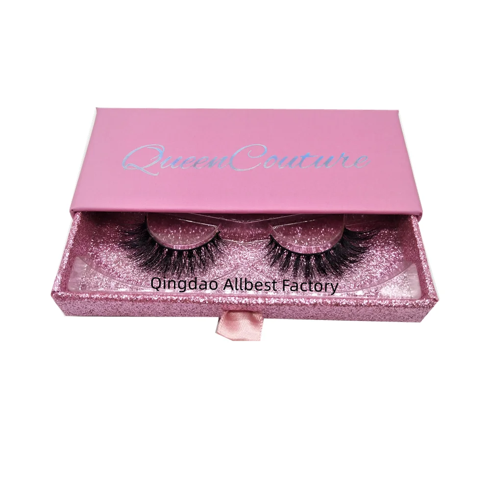 Wholesale Luxury Custom printed LOGO new handbag pair eyelash box pull box eyelash packaging box white