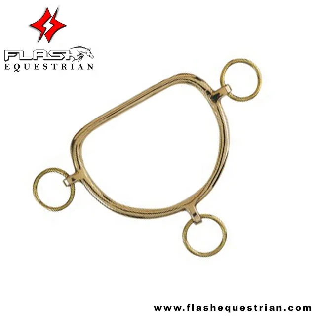 High Quality Custom Brass Straight Bar Chiffney Bit Stainless Steel Western Dutch Gag Bit German Sier Bits for Horse Products