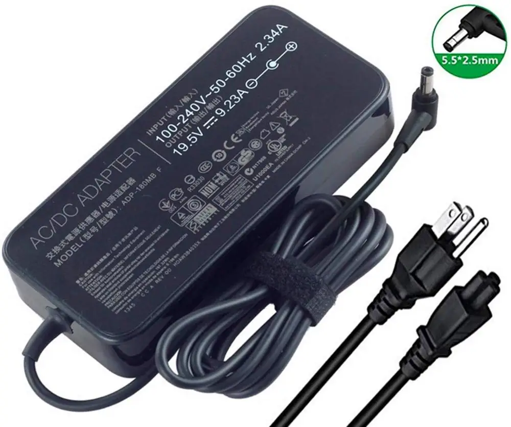 szhyon New 19.5V 9.23A 180W Laptop Charger ADP-180MB F FA180PM111 AC Power Adapter compatible with Asus ROG G75 G75VW G75VX GL5