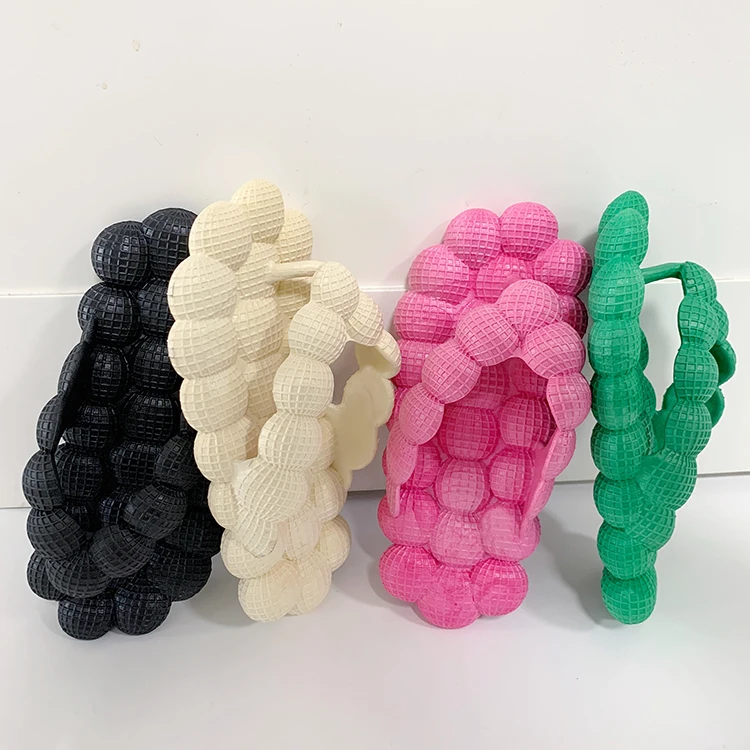 Женские летние модные плоские массажные шлепанцы, шлепанцы для ванной