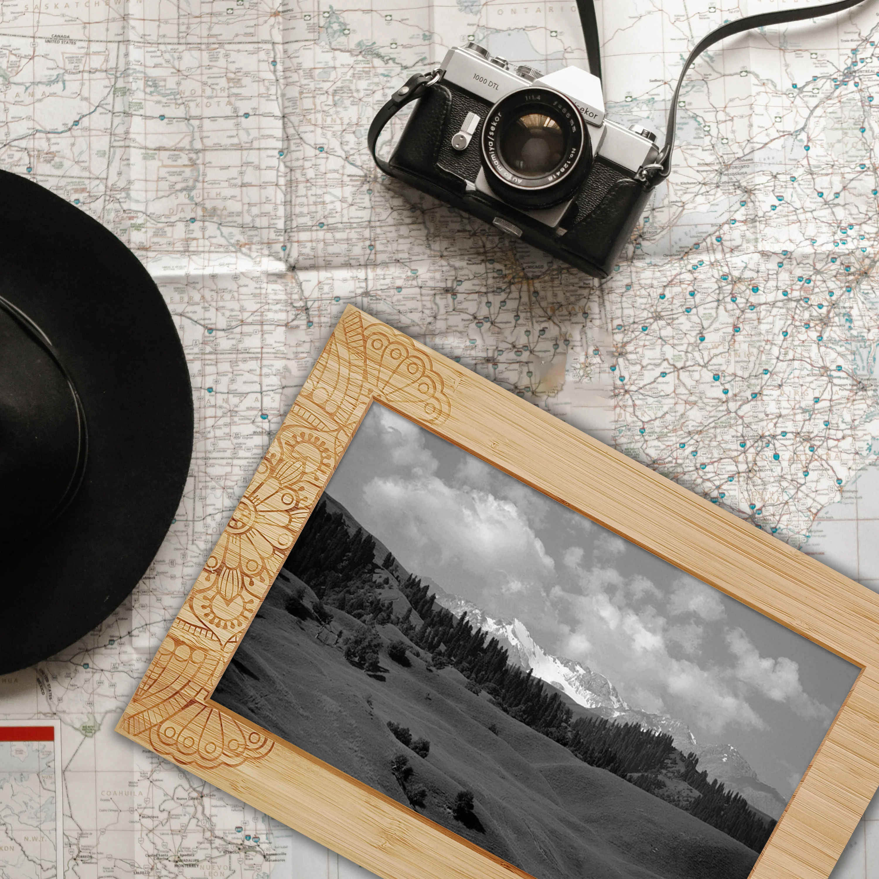 YCZM  Natural Eco-friendly High Quality Creative Bamboo Photo Frame