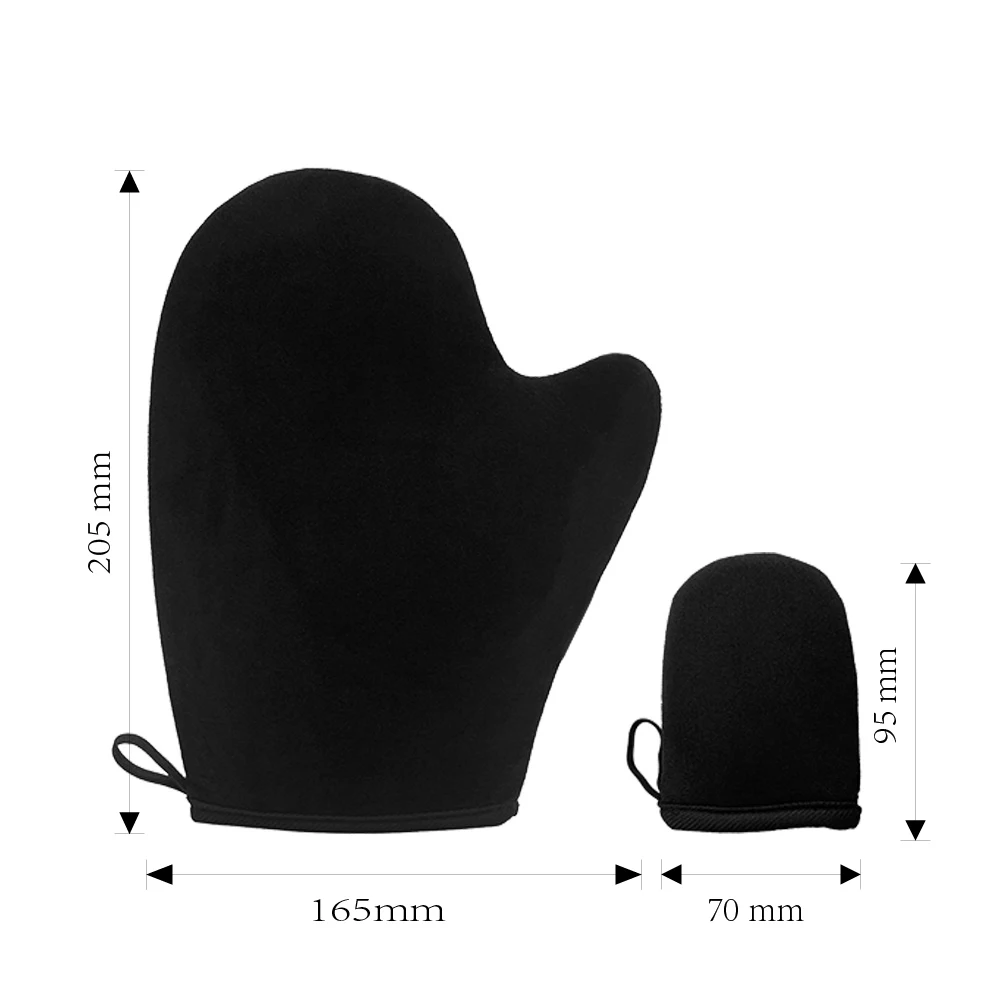 Black Brown Self Tanning Mitt With Thumb Sunless Tanning Mitten Self Tanner Gloves Self Tanner Applicator Mitt