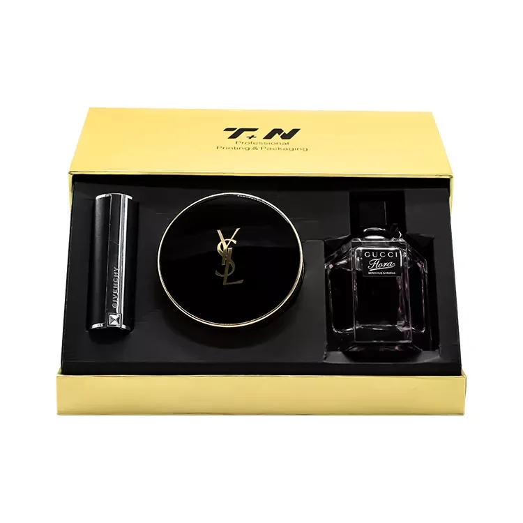 Custom Luxury Cosmetic Gift Box Packaging for Perfume Lipstick Sunscreen Cream Face Cream Skin Care Serum and High-Quality Box