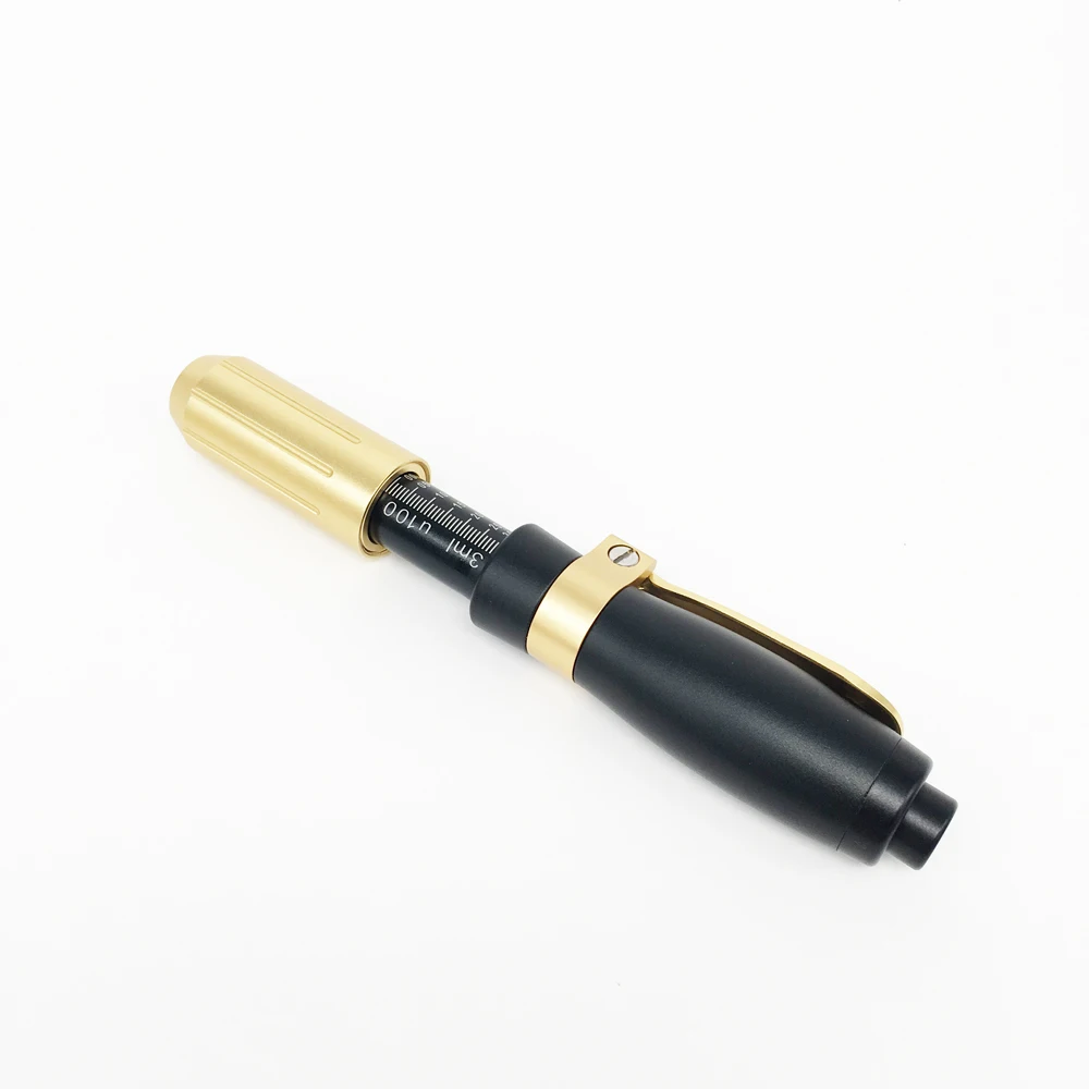 wholesale high pressure black gold pen dermal filler dual pen no needle with 0.3ml 0.5ml ampoule