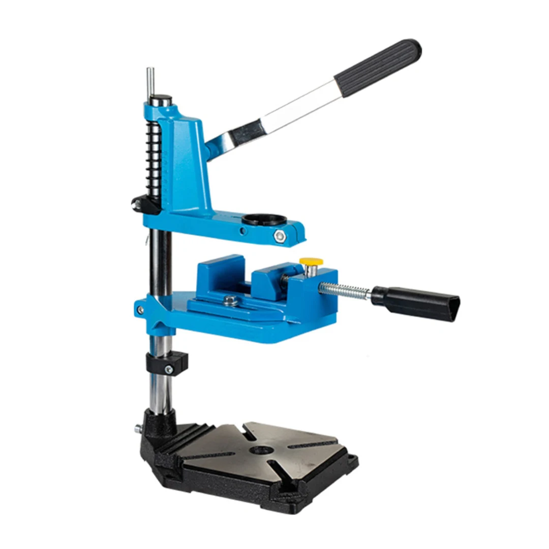 JDSR Double Aluminum Base Diy Drill Stand 38-43mm Woodworking Hand Drill Stand Other Hand Tools Drill Stand