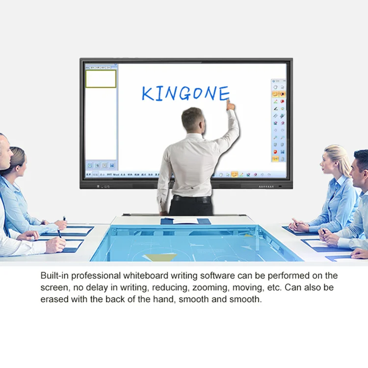 Multi touch screen 4K HD interactive board smart board for teaching
