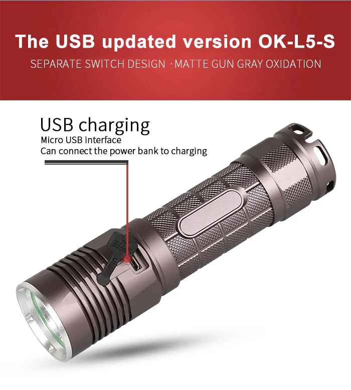 Okefire высокой мощности светодиодный фонарик для кемпинга от производителя
