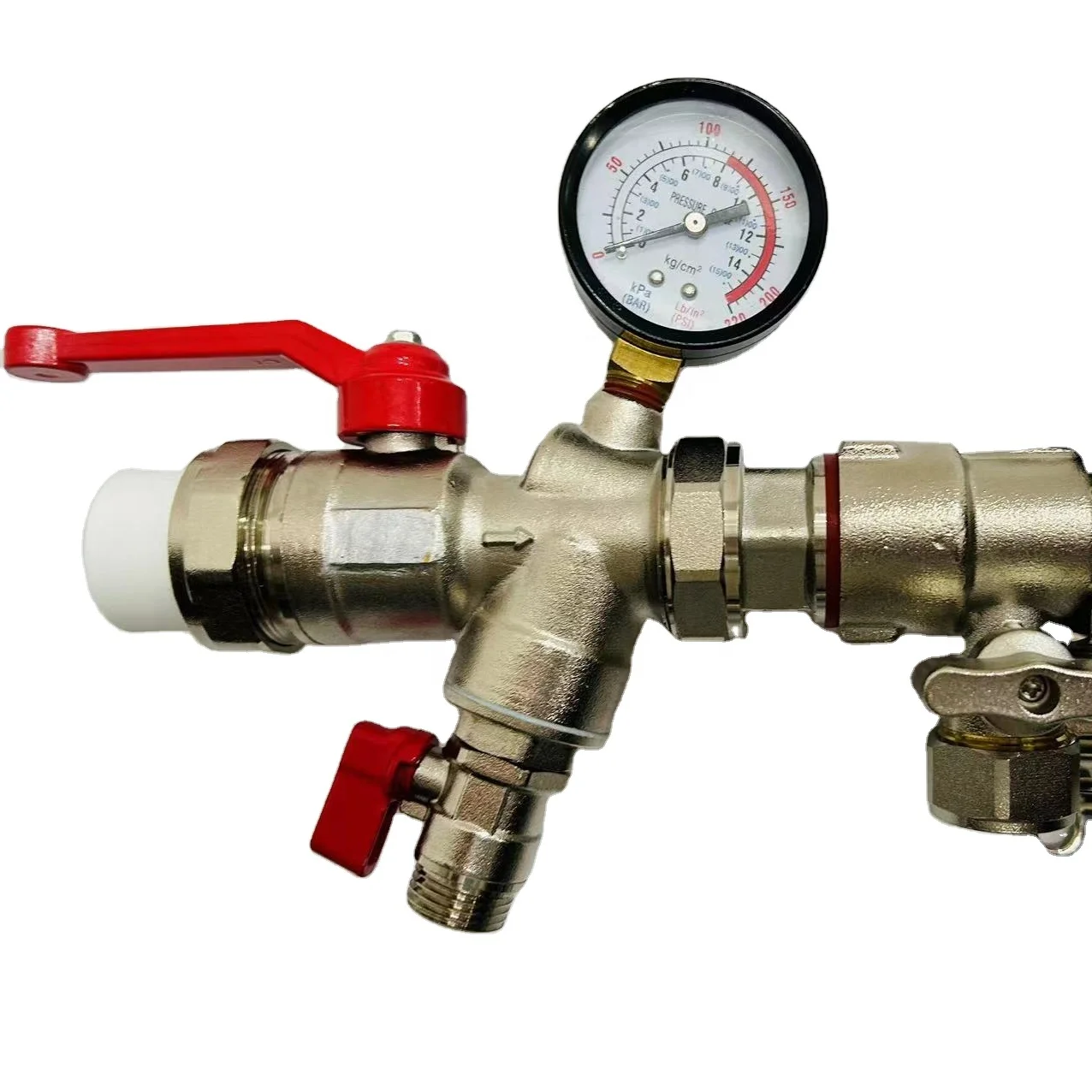 Manufacturer pipe fittings water separator 5way brass copper manifold with connector