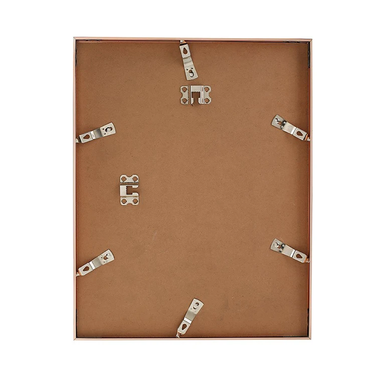 Metal Wall Simple Pink Picture Photo Frame With Mat Table Home Decoration