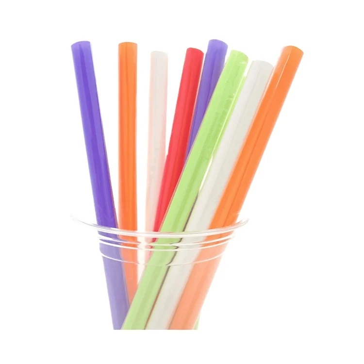 12*190mm bubble tea straight long  drinking straw