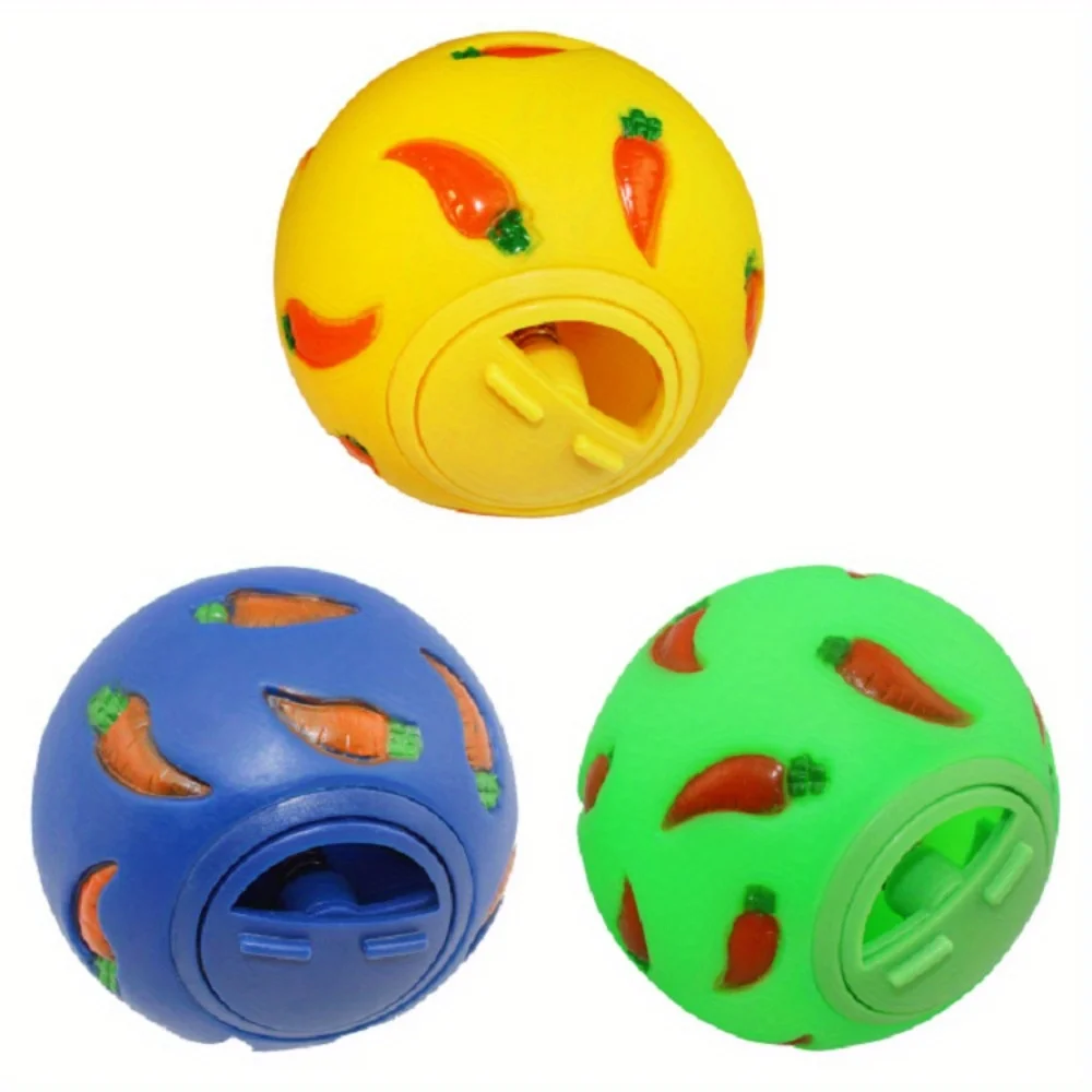 3pcs Pet rabbit leaky ball hamster Chinchilla guinea pig leaky toy can be adjusted switch