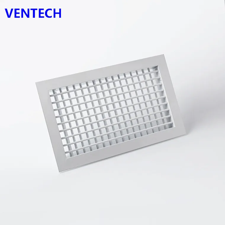 HVAC System Aluminum Adjustable Blade Air Grille Supply Air Vent Double Deflection Grille with OBD