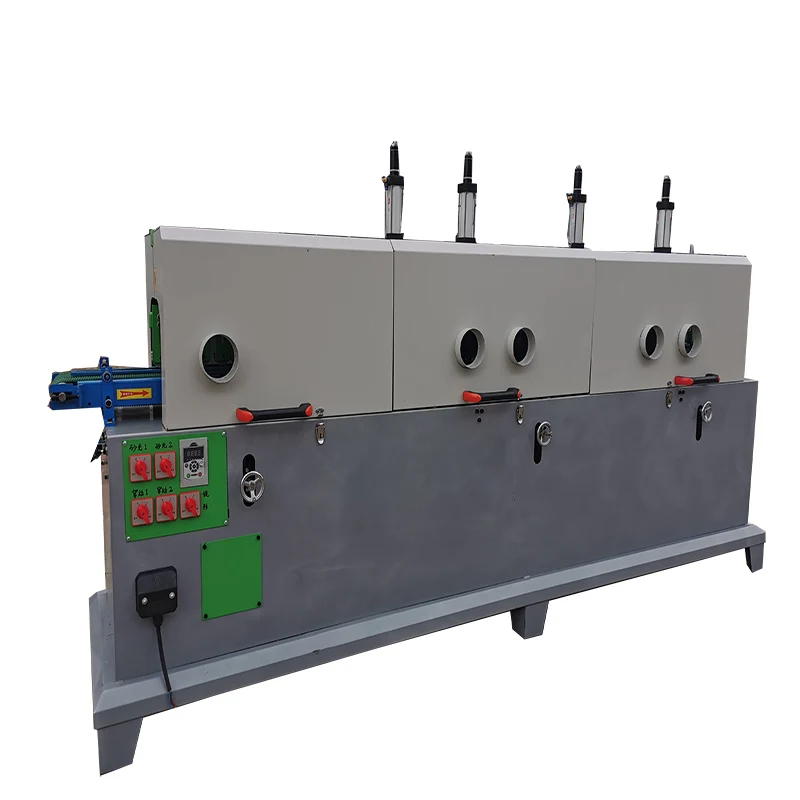Woodworking four sides sanding machinery automatic polishing hair removal machine Channeling sander Wood processing and grinding