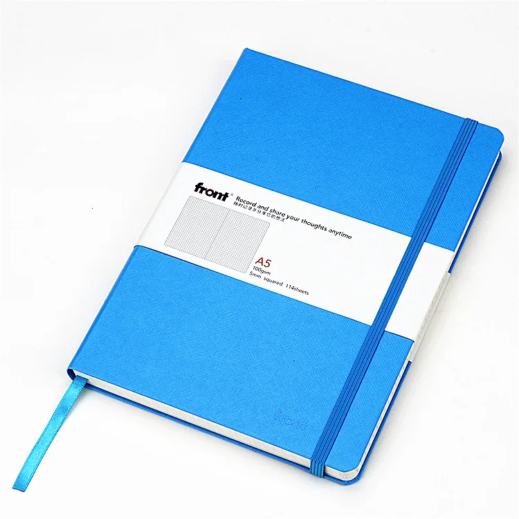 
School supplies FRONT logo printed pu hardcover dotted grid plain a5 journal note book notebook 