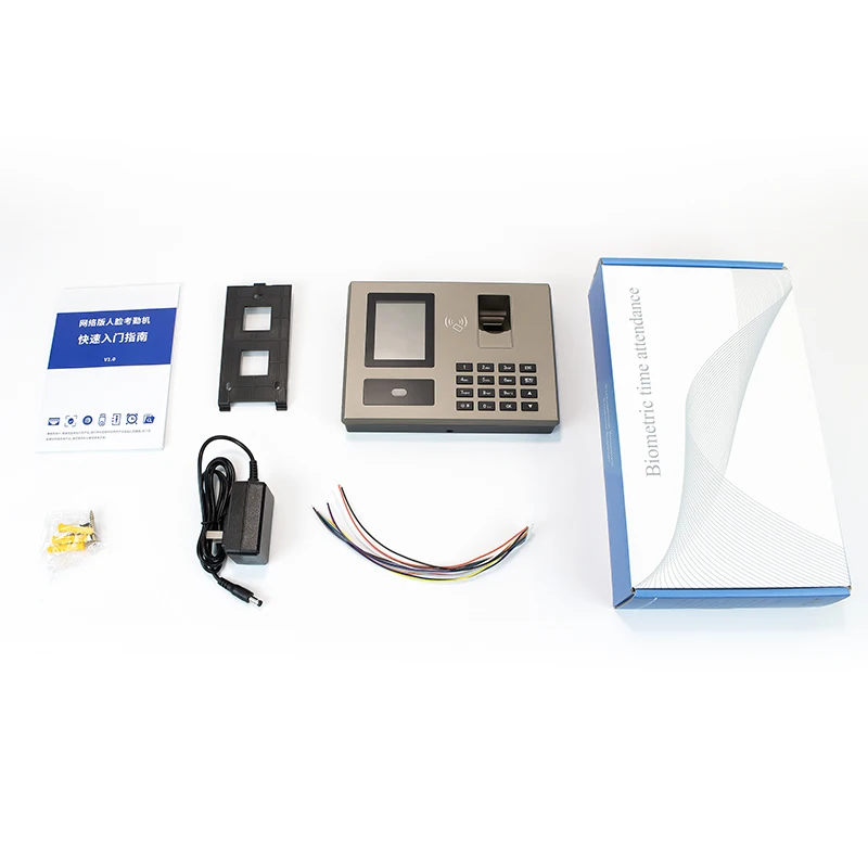 TCP/IP Network face fingerprint time and attendance machine large capacity storage real voice prompts standard with access