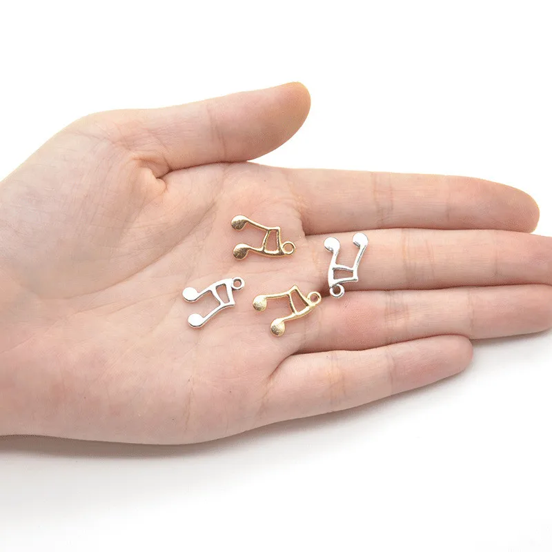 Mini Music Pendant Charm Bulk Vintage Metal Instrument Notes Designer DIY for Jewelry Making Bracelets Earrings Necklace