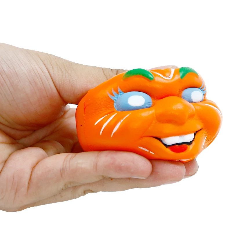 decoration hot sale new design PU squishy toys customized soft pu foam slow rising Halloween festival gifts pumpkin