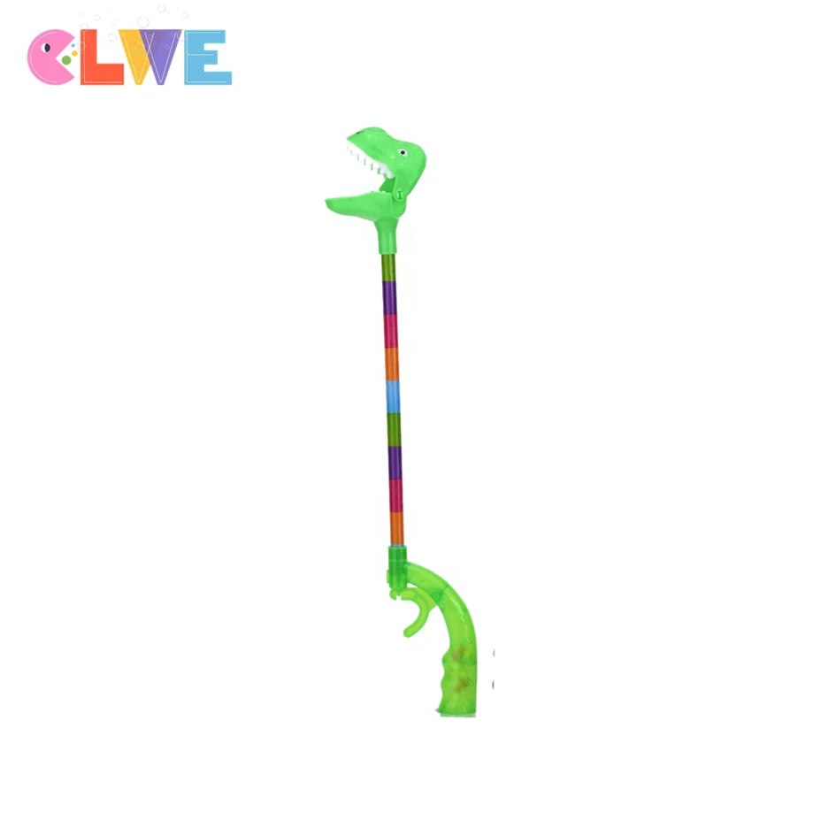 Indoor outdoor party game toy Primary true color real color animal toy  blue long neck dinosaur grabber dog claw clip candy toy
