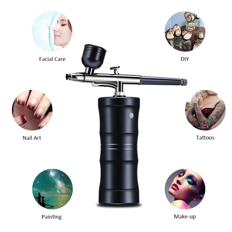 Mini air cordless nail airbrush machine paint gun makeup airbrush kit portable for models and with compressor
