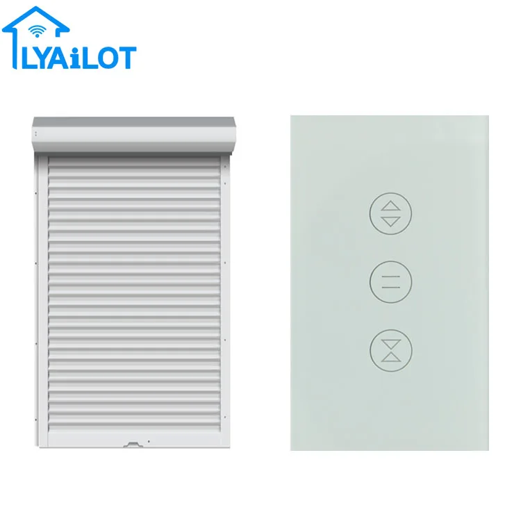 1000W Tuya APP WIFI Remote Control Shutter Rolling Door Smart Touch Switch with Alexa and Google Home Voice