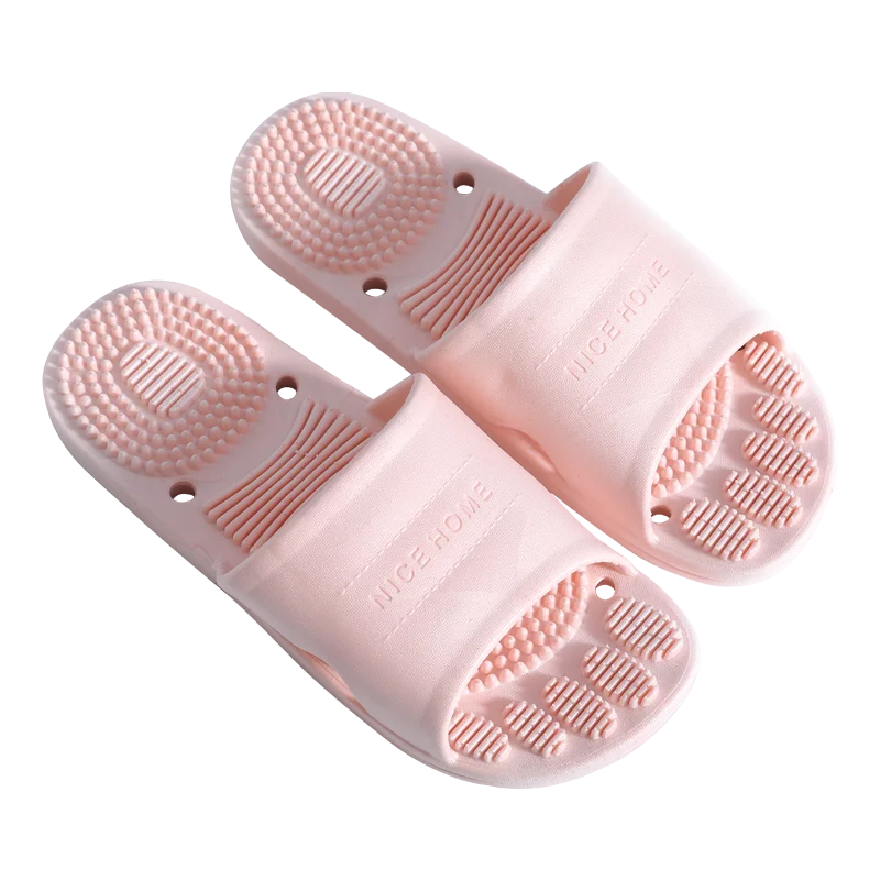 Clog Bathroom Shower Slippers Waterproof Women Men Indoor Outdoor PVC Massage Slippers Anti-Skid Open Toe Slides Sandals Flats