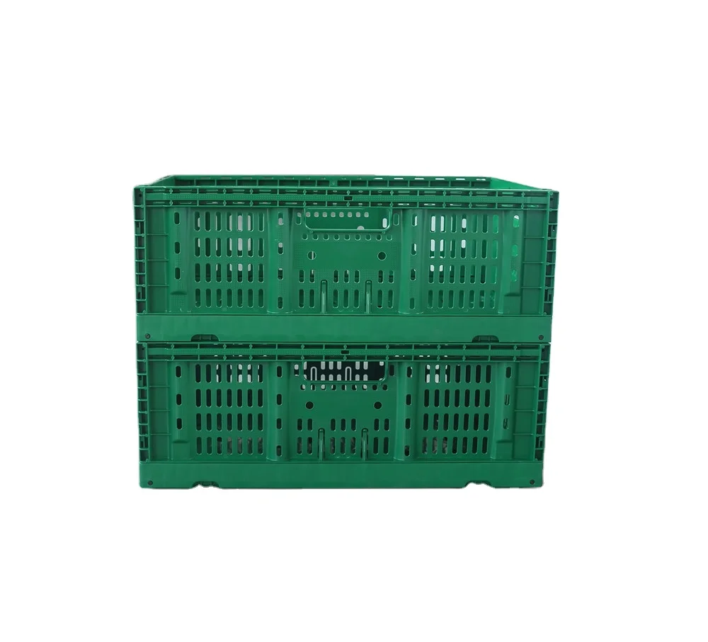Custom Folding Storage Stackable Containers Tote Box Plastic Moving Collapsible Package Crate Sale