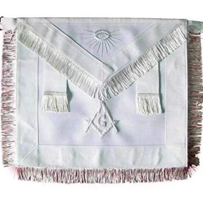 Blue Lodge Master Mason Masonic Apron Set Pakistan Made Masonic Regalia Apron, Collar & Gauntlets Cuffs