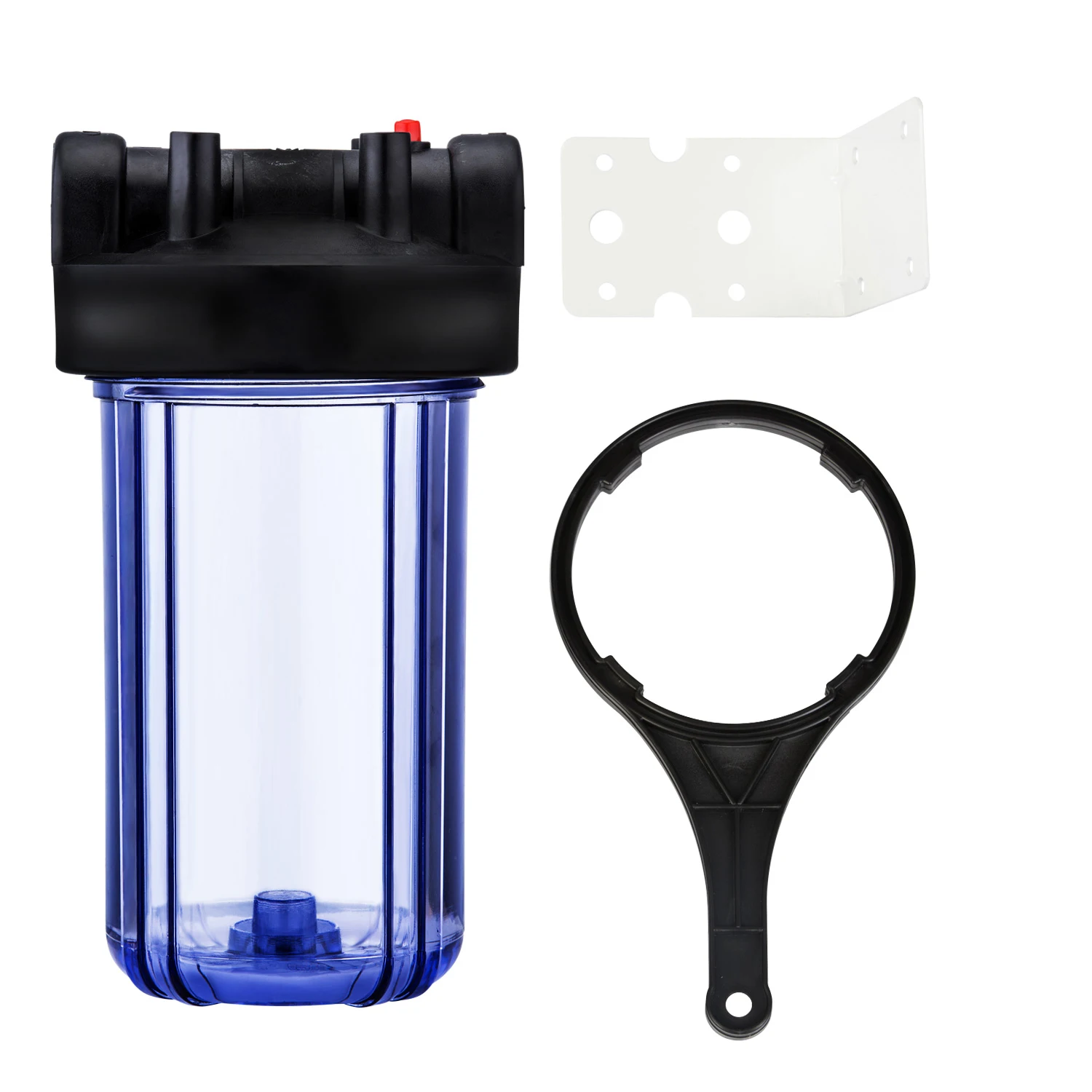 10 дюймов весь дом большой синий прозрачный корпус фильтра воды фильтр запасных частей