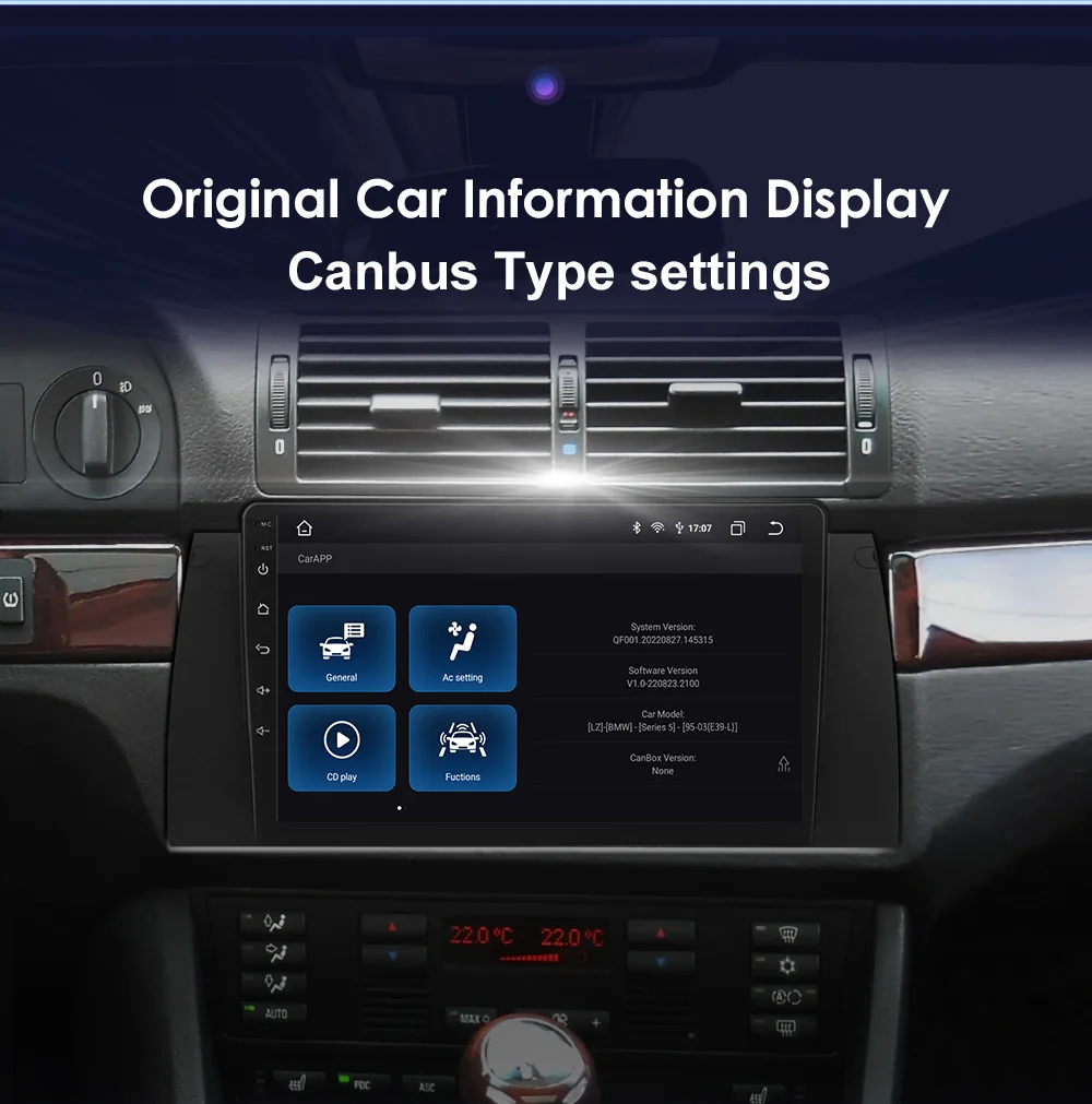 9 inch for BMW E39 Android navigator central control car MP5 player variable frame navigation