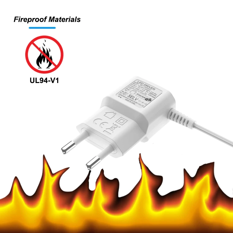 Wall Mounted Intertek Vertical Adapter 12V 0.5A 6W CE Certified EU Standard Plug AC DC Power Adapter Wall Charger for Baby Monit