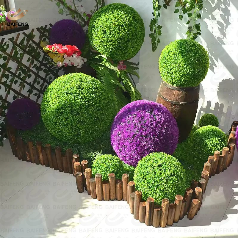 Artificial Plant Topiary Ball Safe and Harmless Vivid Grass Ball for garden supplier wedding decor gardening decorations