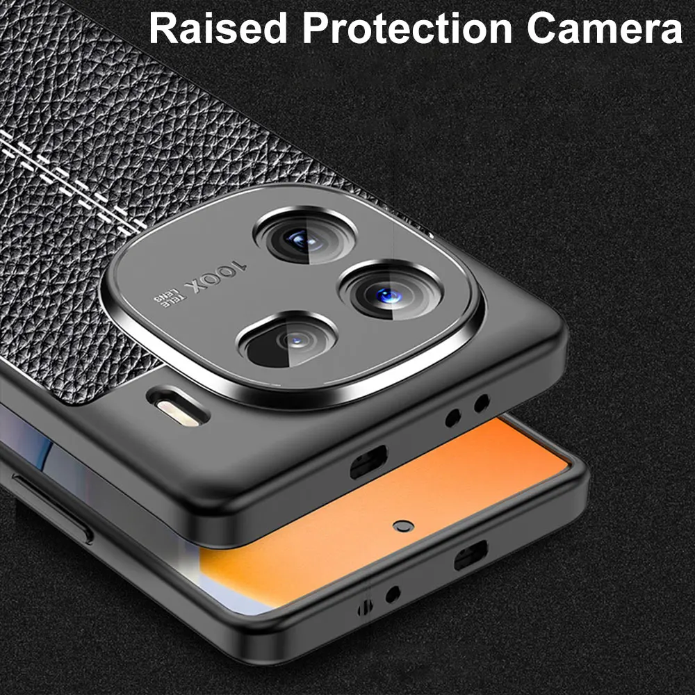 WLONS WLS34 Drop Proof Camera Lens Protection Lychee Pattern Skin Friendly Mobile Tpu Phone Case For Vivo 12 Pro