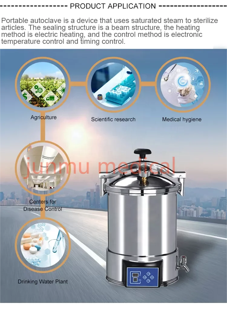 Table Top Steam Sterilizer Sturdy Autoclave 24l Flash
