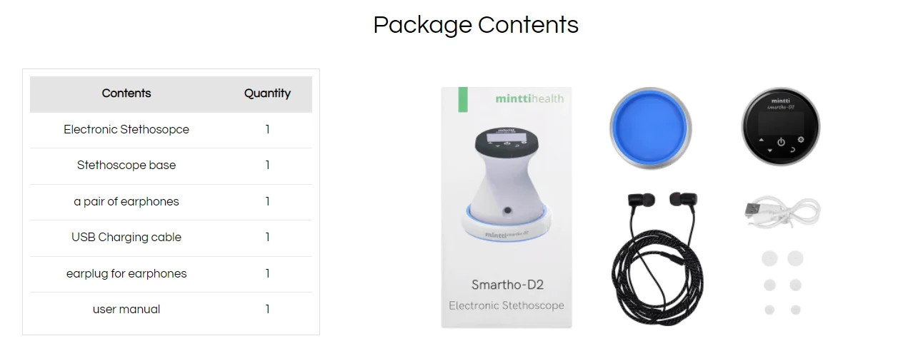Andriod/ios/windows Wireless Remote Patient Monitoring Digital Estetoscopio Stethoscope Electric CE 3.7V Lithium Battery 1years