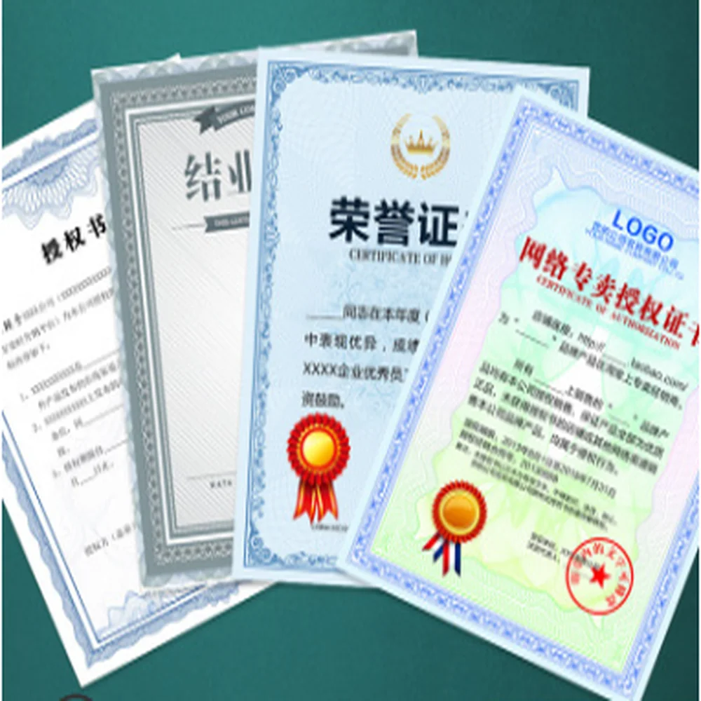 Customized degree certificate printing