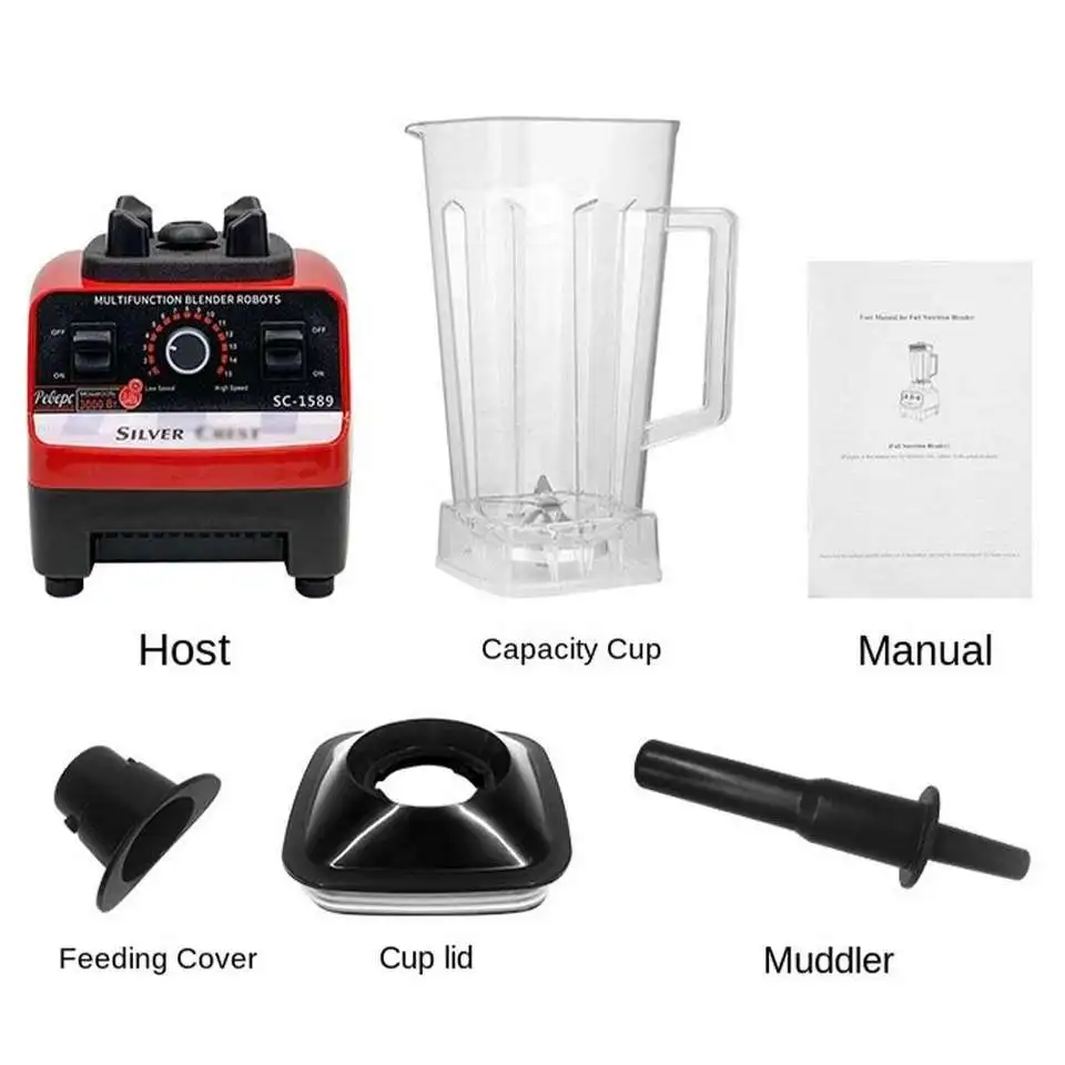 silver crest double cup blender4500 high-power wall-breaking machine commercial fast ice sand machine slag-free soybean milk mac