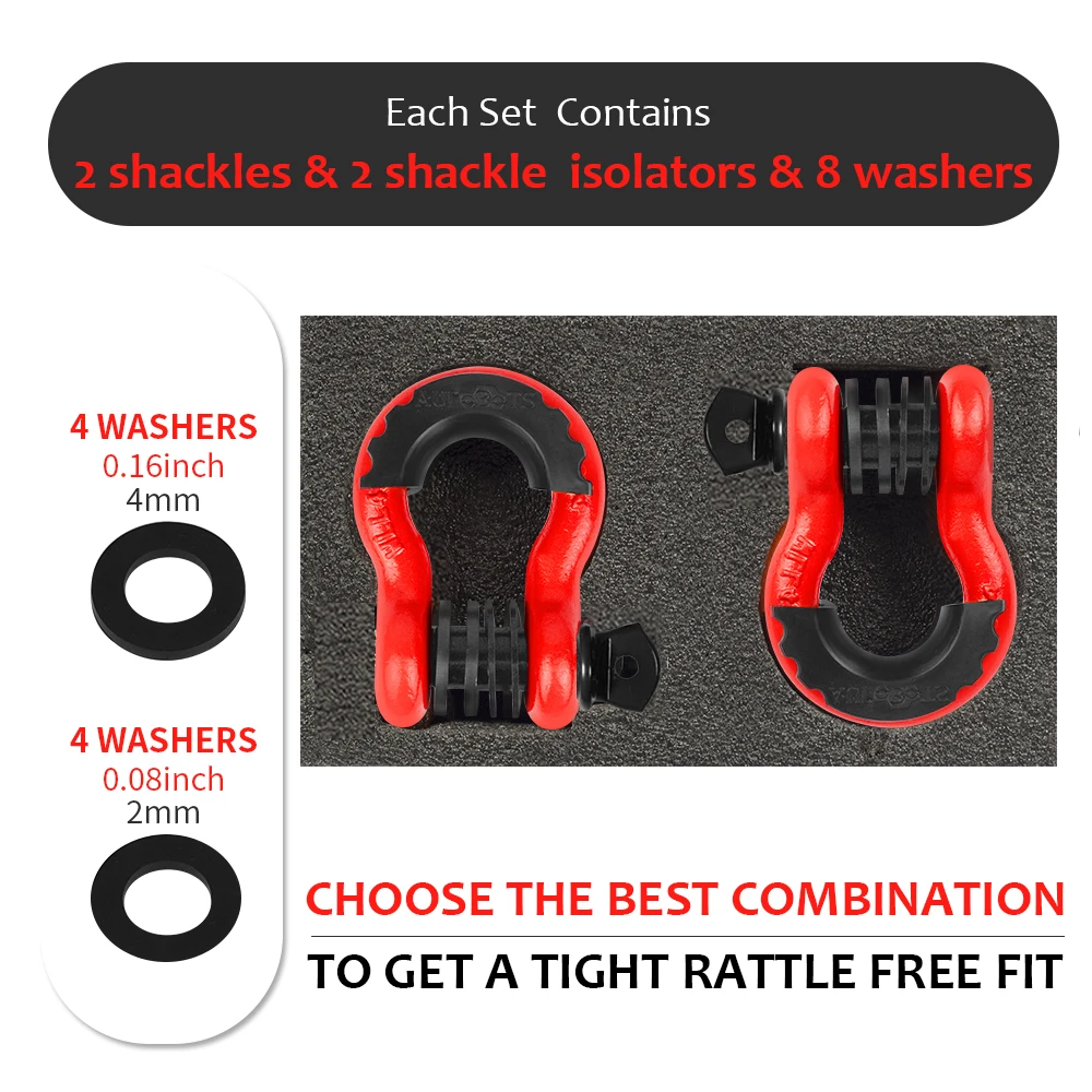 Mining-Factory Rigging Carbon Steel High-Strength 4*4 Forged Bow Shackle Galvanized US Type Off-Road Alloy Steel Shackle