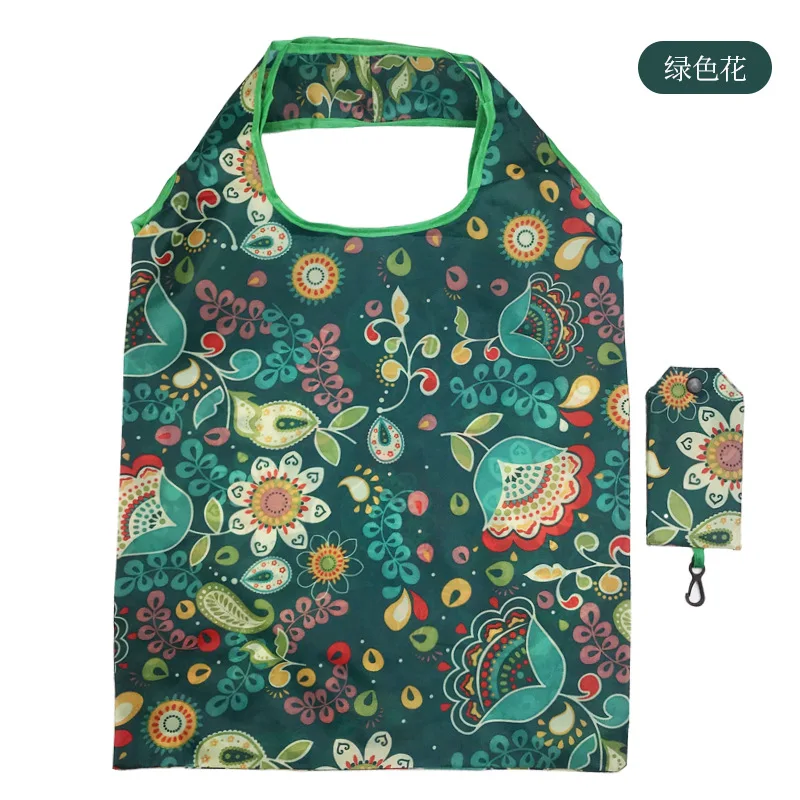 wholesale shopping bag in stock 190T Polyester Portable handbag Foldable advertising gifts gift bag
