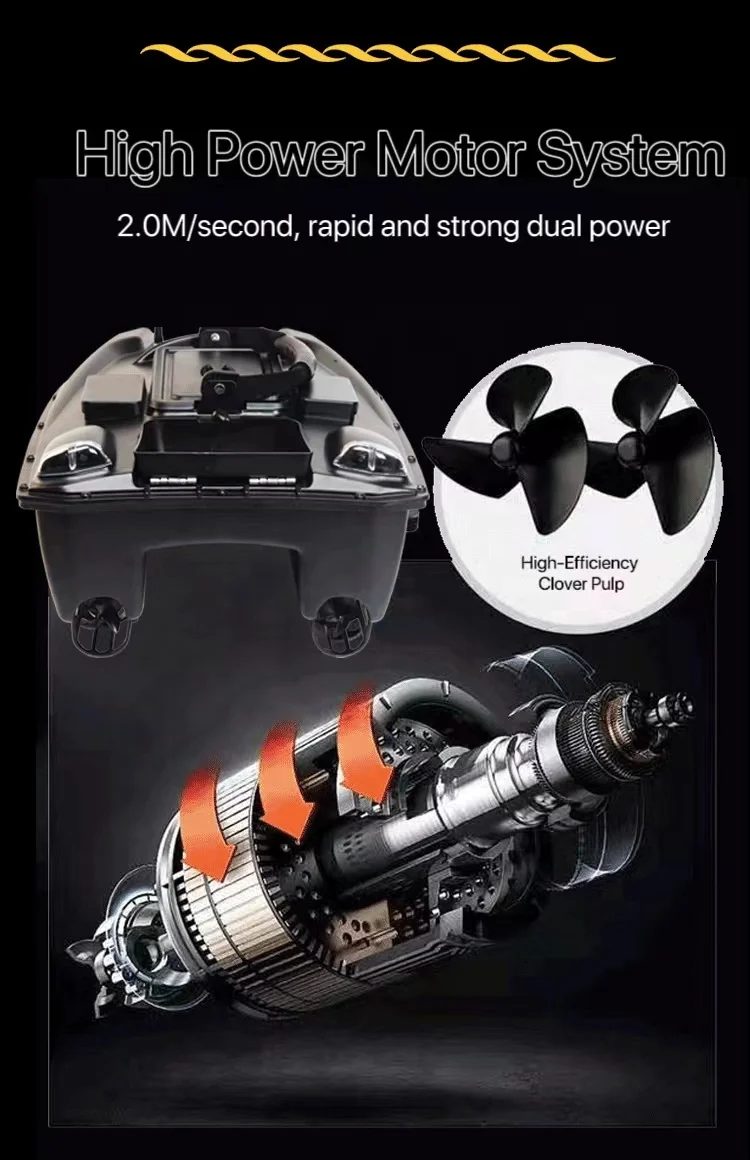 NEWRGY New Bait Boat With Wireless Remote Control Single Hopper