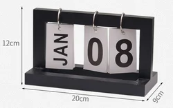 Винтажный деревянный вечный календарь флип-дизайн для дома офиса стола Деревенское украшение