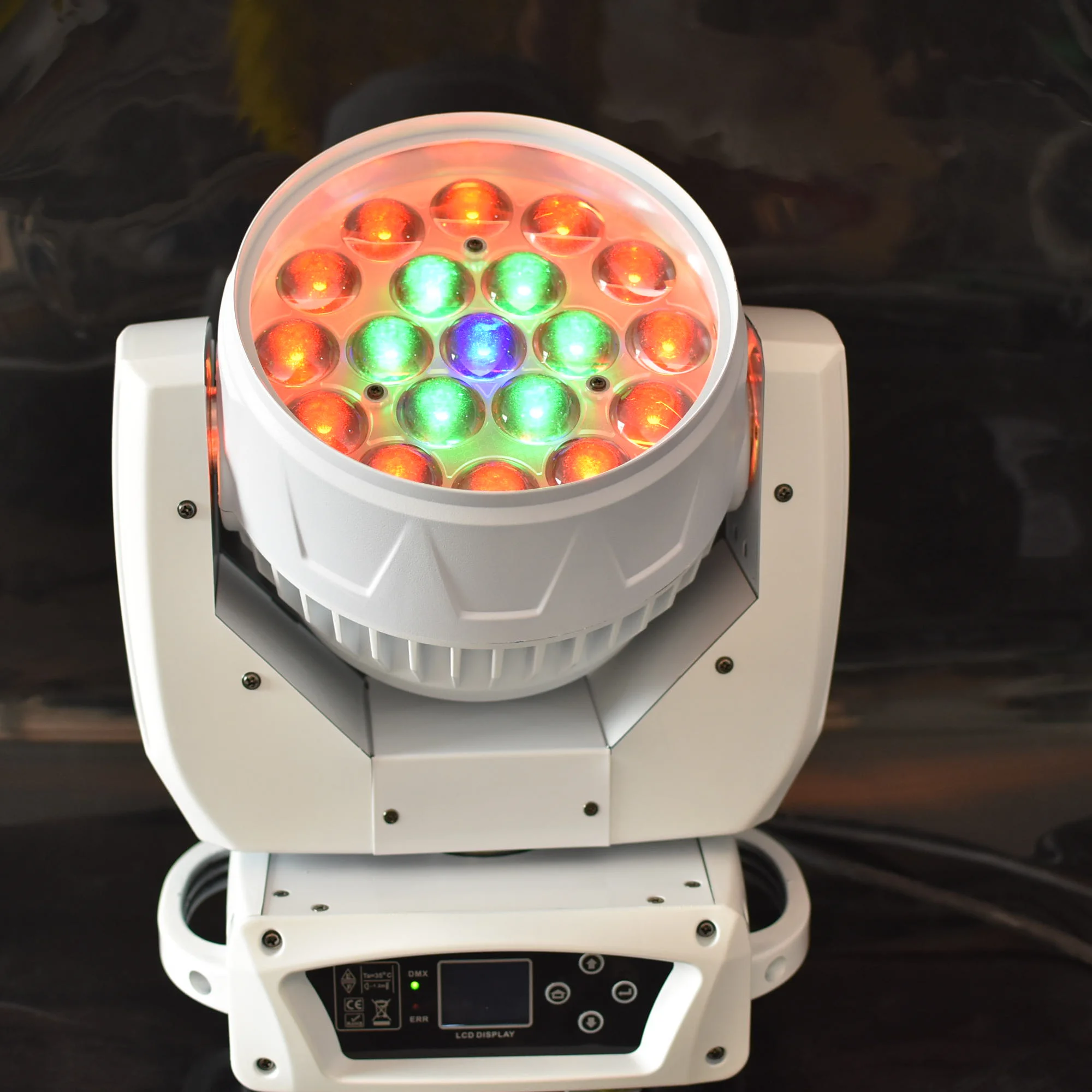 19 DMX Wash Zoom 4 в 1 RGBW Aura 19x15 Вт светодиодный движущийся головной свет для сцены вечеринки dj свадьбы
