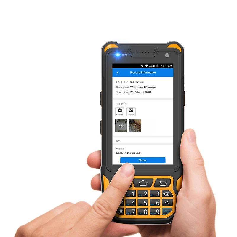 Z-9000 4 Inch Hd Ips Touch Screen Gps Fingerprint Voice Talking Camera Guard Tour Patrol System