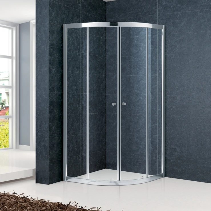 Modern Luxury Hotel Arc Shape Stainless Steel Frame Shower Enclosure Sliding Door Shower Cabin Price