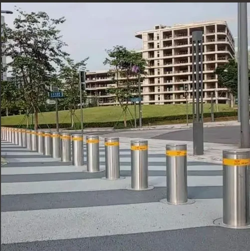 Electric Telescopic Bollard Semi-Automatic Parking Hydraulic Bollards Retractable Barricade Guard Column Warning Posts