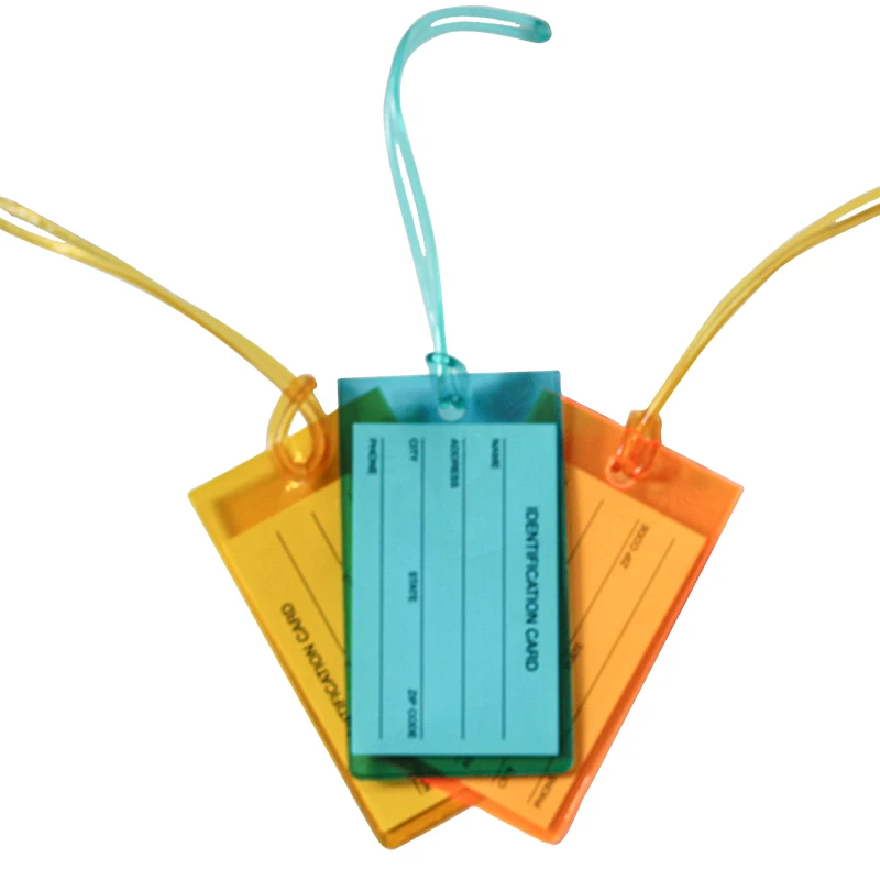 Wholesale Travelsky PVC Luggage Tag for Luggage Loss Prevention Colorful Custom Name Tag with Logo Plastic Baggage Tag