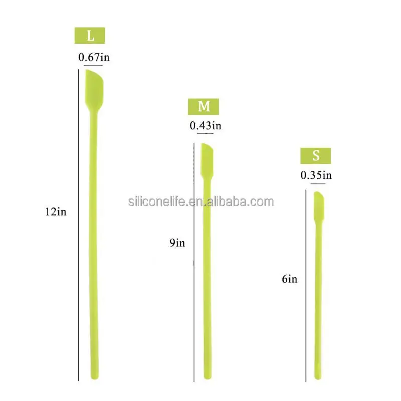 Wholesale Mini Silicone Spatula Set Makeup Spatula Mini Spatula Lotion Stirrer Get Last Drop from Bottles Cosmetic Products