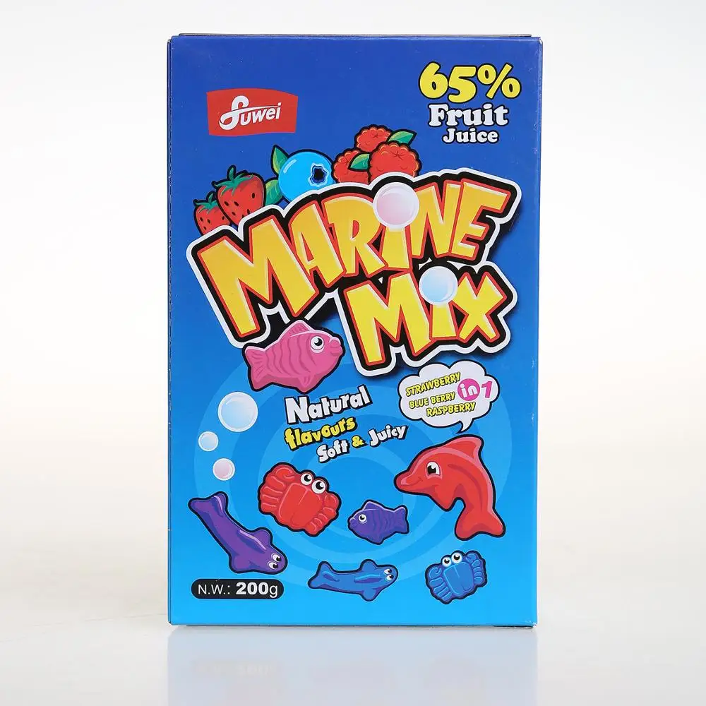 fruit pectin gummy dolphin shape candy
