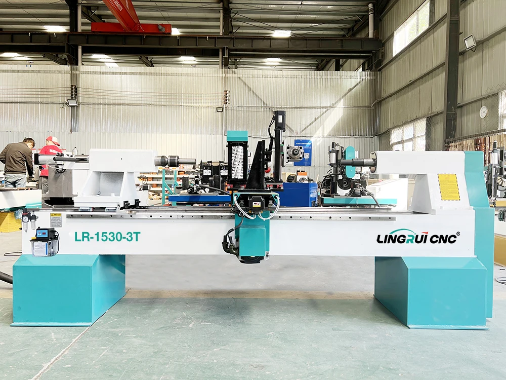 Jinan Lingrui CNC LR-1530-3T automatic wood bead machine making buddha beads cnc wood lathe